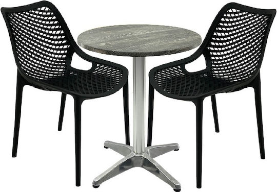 Set Sala De Mese 3 Piese Negru Set Sala De Mese 3 Piese Negru