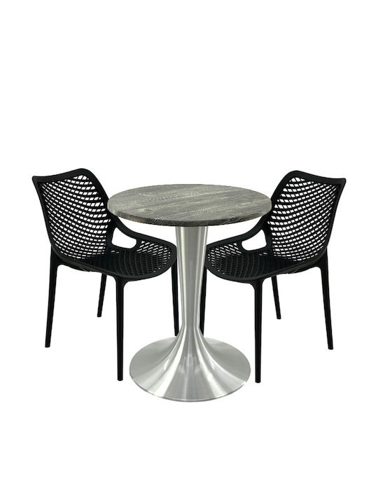 Set Sala De Mese Pentru Spații Exterioare Mici Maple 3 Piese Raki