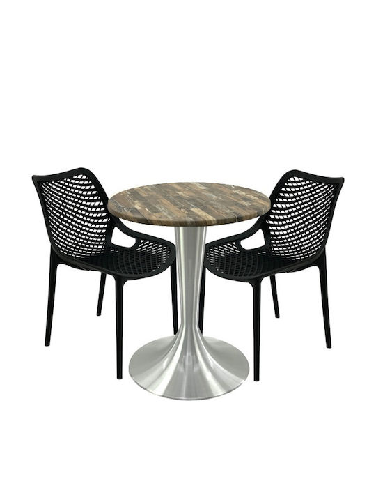 Set Sala De Mese Pentru Spații Exterioare Mici Maple 3 Piese Raki