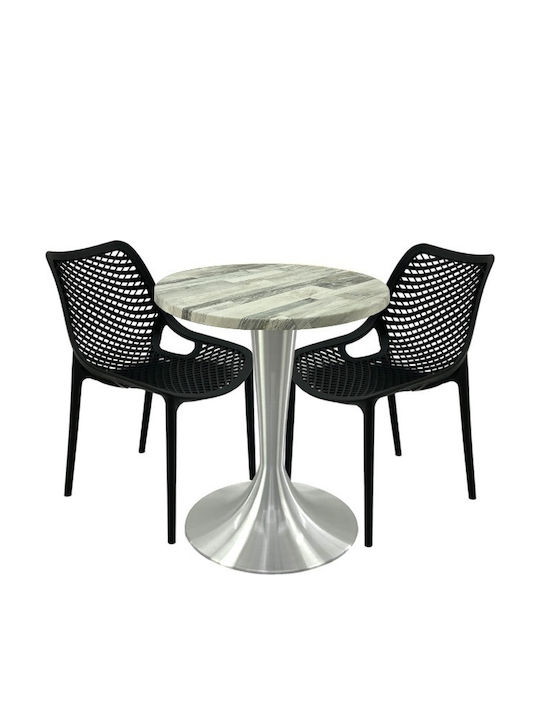 Set Sala De Mese Pentru Spații Exterioare Mici Maple 3 Piese Raki