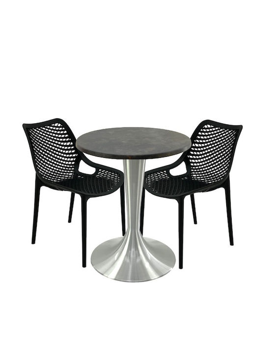 Set Sala De Mese Pentru Spații Exterioare Mici Maple 3 Piese Raki