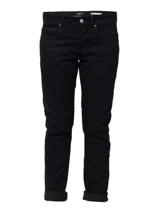 Anbass Men's Jeans Pants with Regular Fit Dark Blue