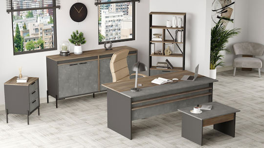 SteweHome Studentenmöbel-Sets Büro 5 Stück Anthrazit Grau 180x89.5x75cm