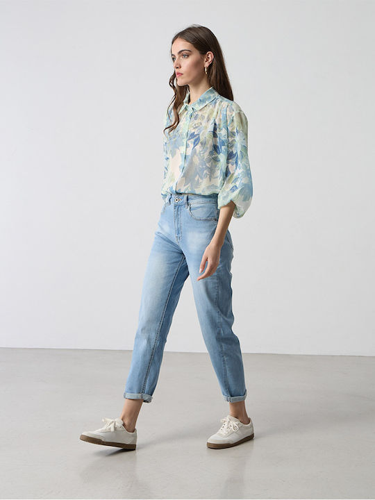 High Rise Women's Jean Pants in Mom Fit