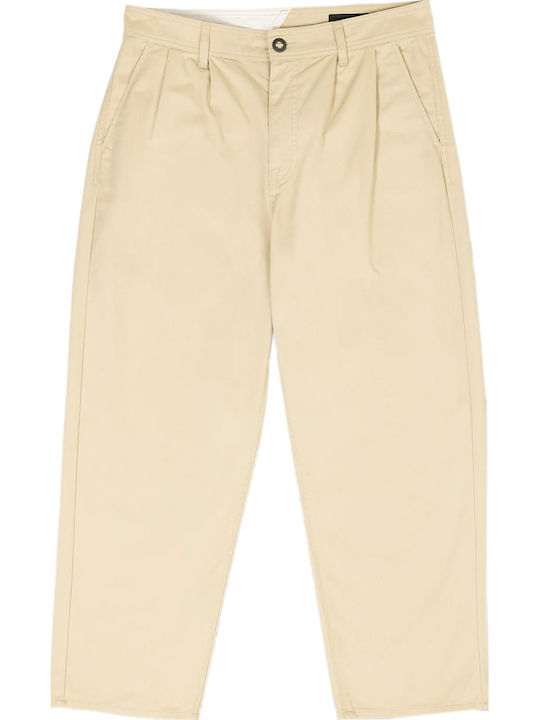Pleated Chino Trousers Trousers Chino in Straight Line Almond