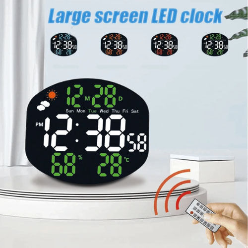 Ceas De Masă Digital Led Din Plastic Cu Ceas Deșteptător Albastru 112950