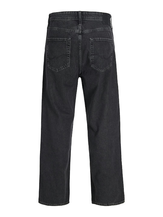 Ανδρικό Παντελόνι Τζιν με Relaxed Straight Εφαρμογή Black Denim