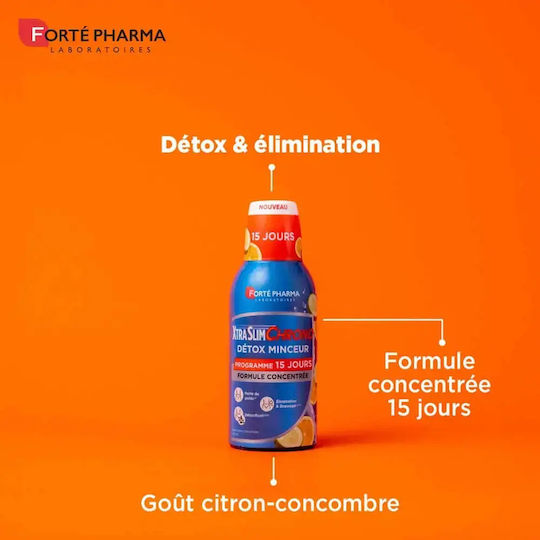 Forte Pharma Xtraslim Chrono Detox Συμπλήρωμα για Αδυνάτισμα 450ml Αγγούρι-Λεμόνι