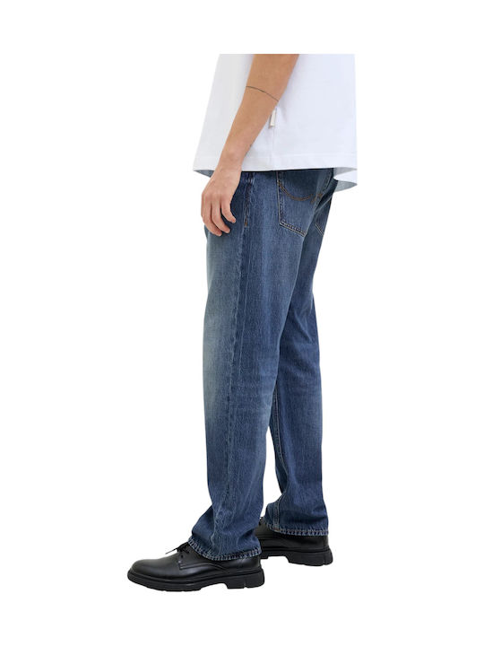 Men's Jeans Pants with Relaxed Straight Fit Navy Blue
