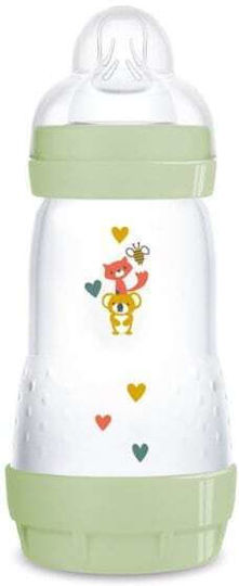 Mam Kunststoff Babyflasche Gegen Koliken mit Silikon Sauger für 2+ Monate Beigefarben 260ml