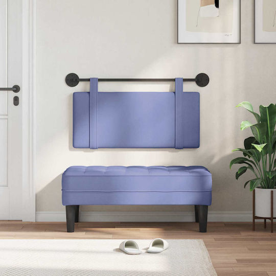 vidaXL Fabric Bed Headboard Cushion Blue 100x55cm