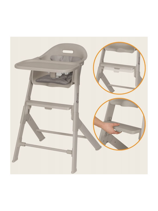 Lionelo Beny Foldable Baby Highchair 3 in 1 with Adjustable Height Beige