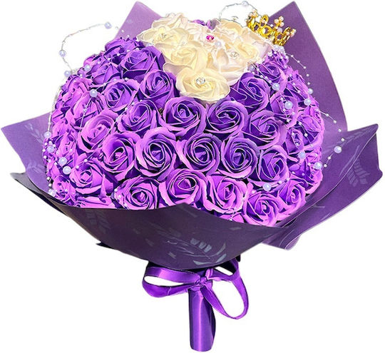 Royal Lila Blumenstrauß 101 Seifenrosen Dekorative Accessoires 40 Cm