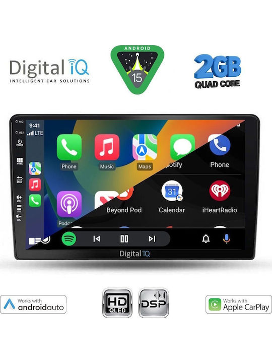 Digital IQ Car Audio System for Alfa Romeo Giulietta 2014-2020 Bluetooth USB AUX WiFi GPS Apple CarPlay Android Auto with 9" Touch Screen