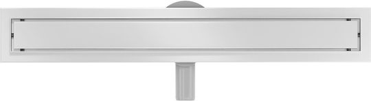 Mexen Flach 360° Mgw Drehbarer Linearer Bodenablauf 60 Cm Weißes Glas 1027060-40