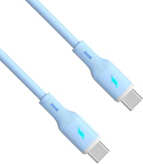 USB Typ-C Kabel 1m Ak-usb-68 60W Silikon Blau