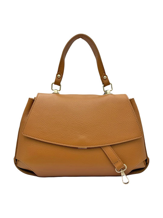 Leather Women's Shoulder Bag Tabac Brown