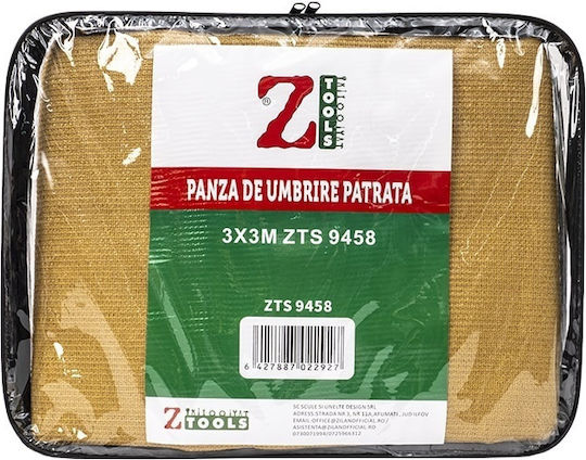 Square Shading Net 3x3m Cream Z-tools Zts9458