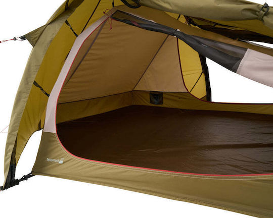 Nordisk Telemark 2.2 PU Camping Tent Tunnel Mountaineering Khaki 4 Seasons for 2 People Waterproof 3000mm 240x180x91cm Dark Olive Green