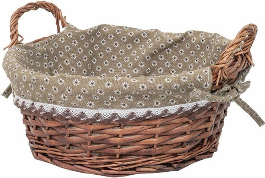 Set Coșuri Decorative Din Paie Cu Mâner Maro 3 Bucăți