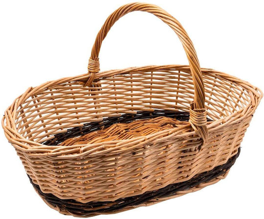 Coș Decorativ Din Paie Maro 50x33x30cm