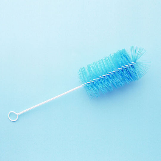 Bottle Washing Brush Wire Plastic Bristles Blue