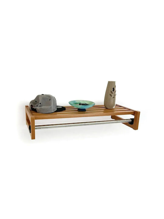 Arredamenti Italia Κρεμάστρα Τοίχου Ξύλινη Γκρι 77x14x36cm