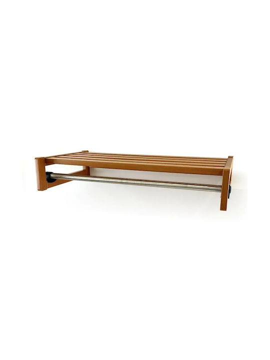 Arredamenti Italia Κρεμάστρα Τοίχου Ξύλινη Γκρι 77x14x36cm