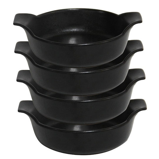 Raki Black Διακοσμητικό Μπωλ Κεραμικό Μαύρο 15x5.5cm
