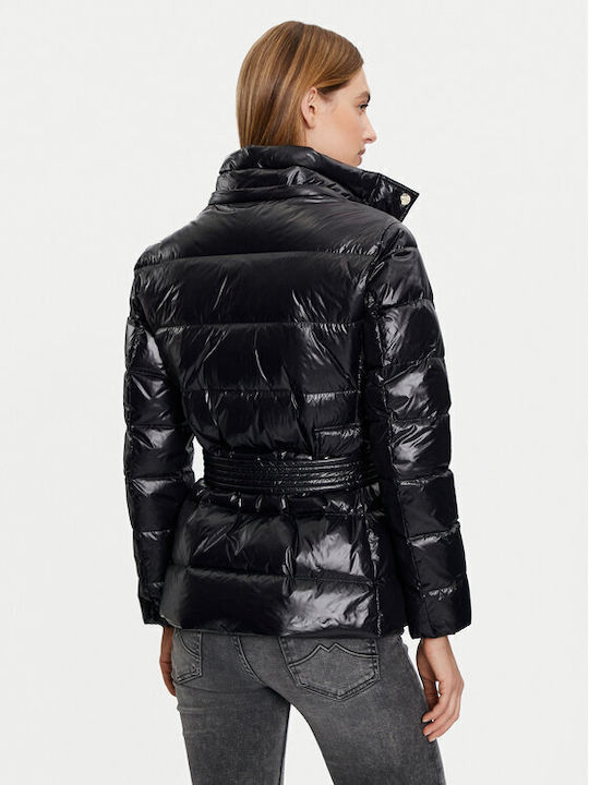 Дълго Дамско Puffer Яке за Зима Black