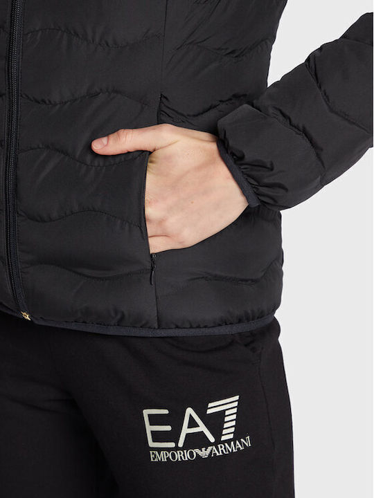 Short Women's Jacket for Winter Black