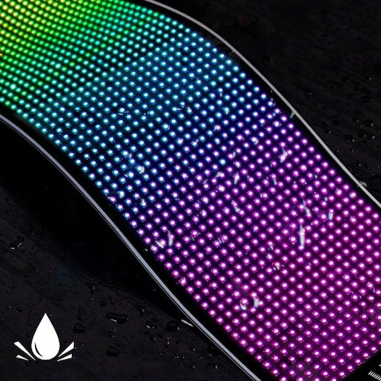 Zola Rgb Led Digital Car Screen Text Symbole Display 59 X 12 Cm App Steuerung Fernbedienung Doppelseitige Klebefläche Usb