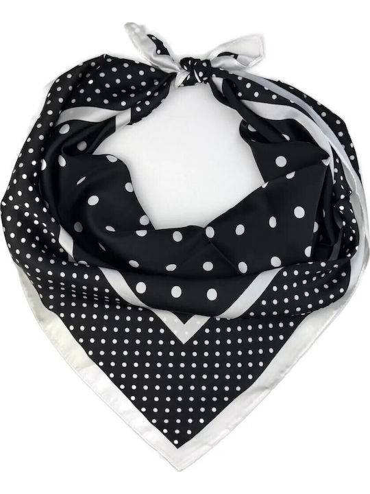 By Queen Retro Chic Elegance Σατέν Μαντήλι Polka Dots