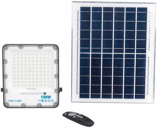 Proiector LED Solar Etanș 100W cu Telecomandă IP66