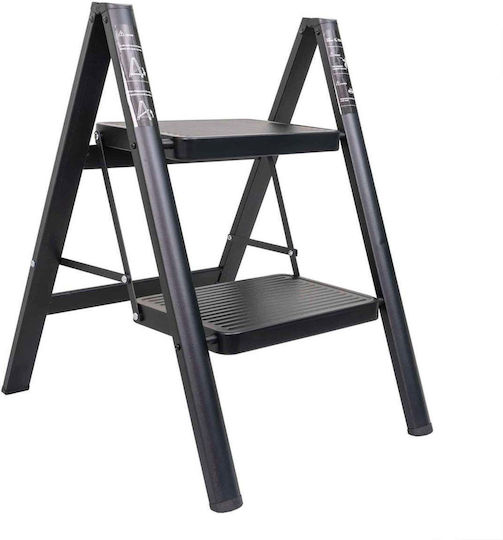 Foldable Metal Ladder 2 Steps Max 150kg Zts 8185
