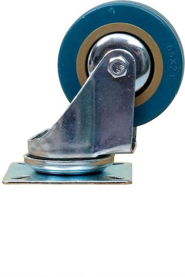 Furniture Wheel Rubber Caster 2.5 Inch Swivel Blue Z-tools Zts 8120