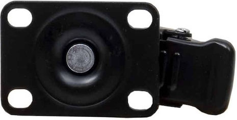 Möbelrad Gummi Rollen Drehend mit Bremse 2 Zoll Orange Z-tools Zts 8127
