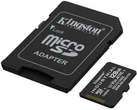 Kingston Industrielle microSDHC 128GB Klasse 10 A1 Pslc + SD Adapter