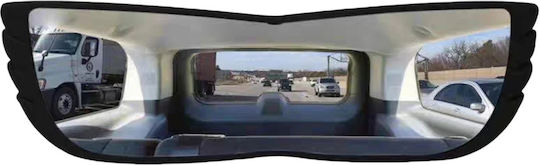 Oglindă Retrovisoare Auto Vedere Panoramică 160° Formă Convexă Lungime 29 Cm Suport Oglindă