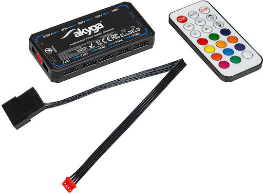 Akyga Fan Controller Ak-ca-73 Hub 12-port Jst 6-pin Rgb + Remote Control