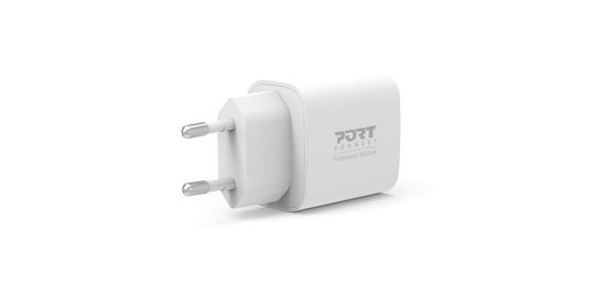 Port Designs Φορτιστής Χωρίς Καλώδιο με Θύρα USB-C 20W Power Delivery Λευκός