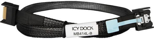 Кабел Icydock Slimsas 4i Към Mcio 4i Кабел Pcie 4.0 0.5m