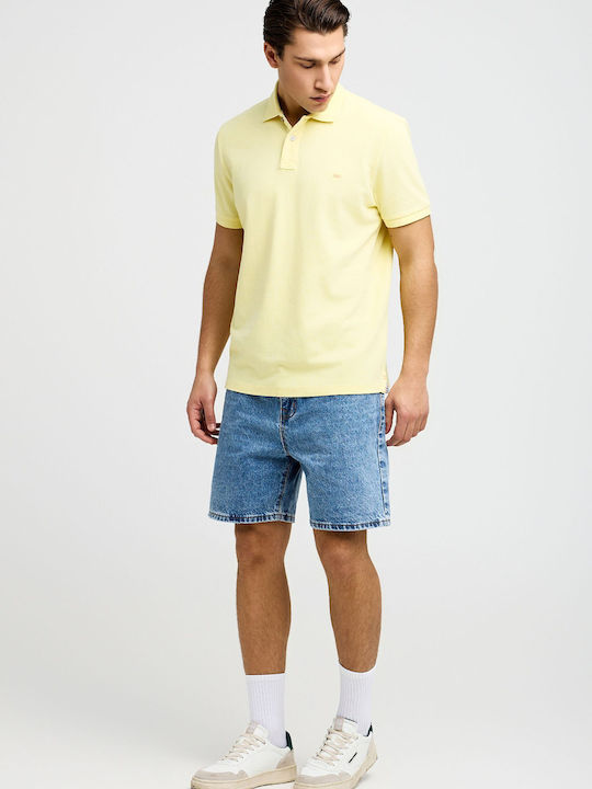 Polo Short Sleeve Yellow Blouse FBM013-001-11-Lemonade