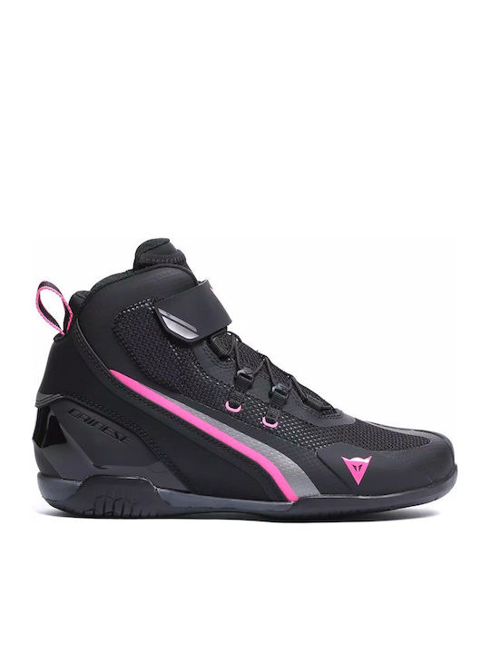 Dainese Herian Air Women's Motorcycle Leather Low Boots Black/Fluo Pink