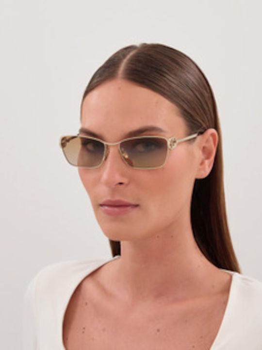 Gucci Unisex Sunglasses with Gold Metallic Frame and Gold Lens GG2045S 003