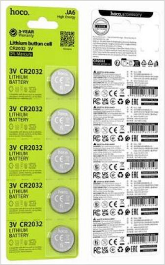 Hoco Baterii Litiu pentru Ceasuri CR2032 3V 5buc