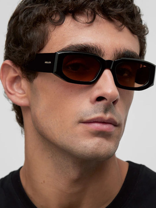Meller Kira Men's Sunglasses with Black Horn-Rimmed Frame