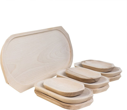 Servierplatten Käse Hölzernes 60x26x2.5cm 10Stücke