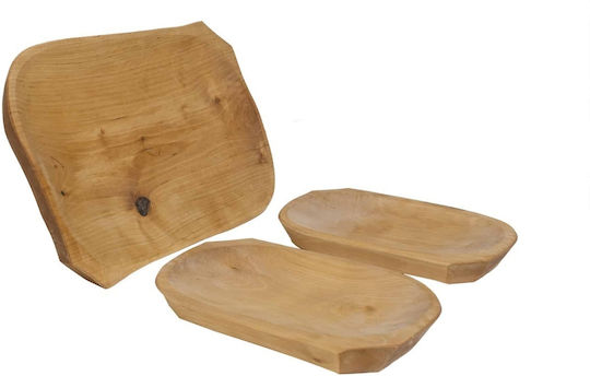 Wooden Cheese Serving Platters 38x22x2.5cm 3 Pieces