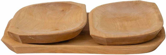 Wooden Cheese Serving Platters 38x22x2.5cm 3 Pieces